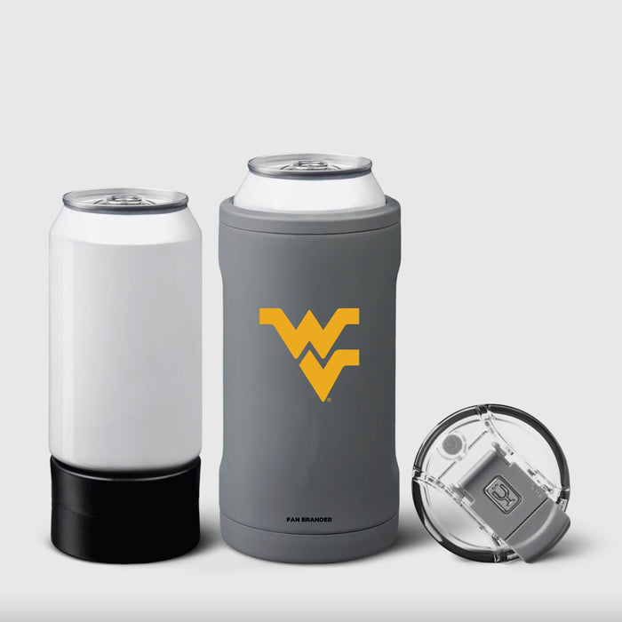 BruMate Hopsulator Trio 3-in-1 Insulated Can Cooler with West Virginia Mountaineers Primary Logo