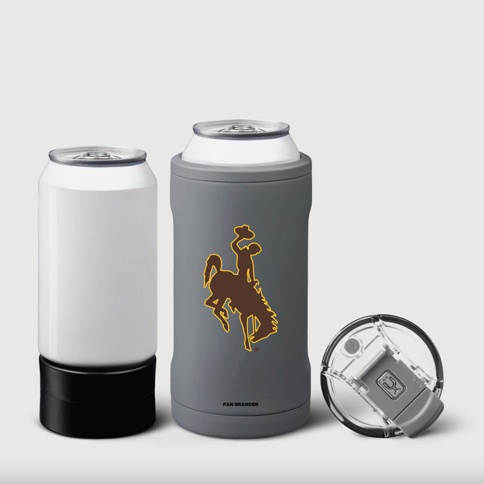 BruMate Hopsulator Trio 3-in-1 Insulated Can Cooler with Wyoming Cowboys Primary Logo