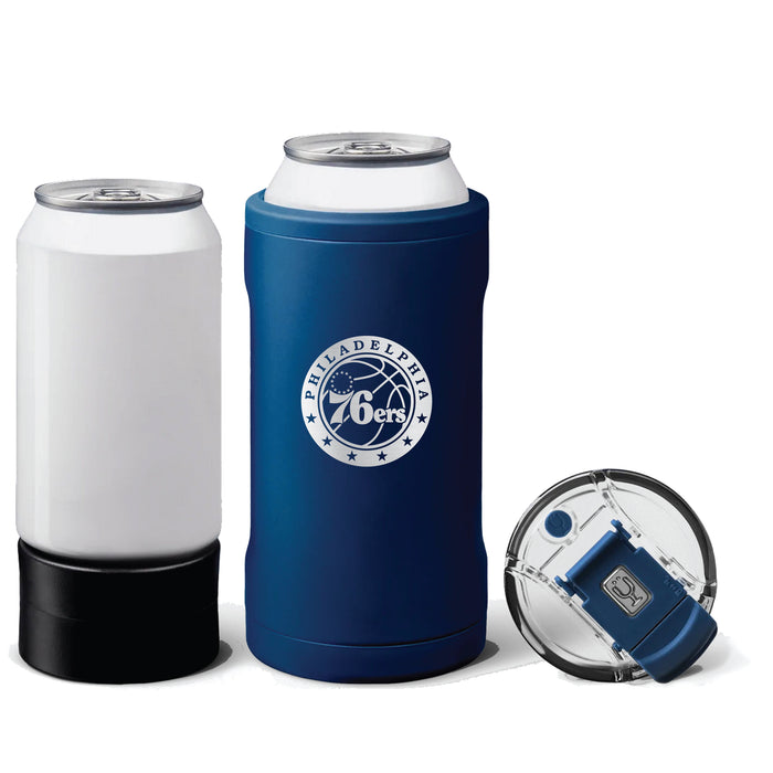 BruMate Hopsulator Trio 3-in-1 Insulated Can Cooler with Philadelphia 76ers Etched Primary Logo