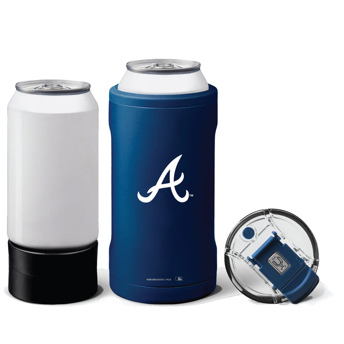 BruMate Hopsulator Trio 3-in-1 Insulated Can Cooler with Atlanta Braves Primary Logo