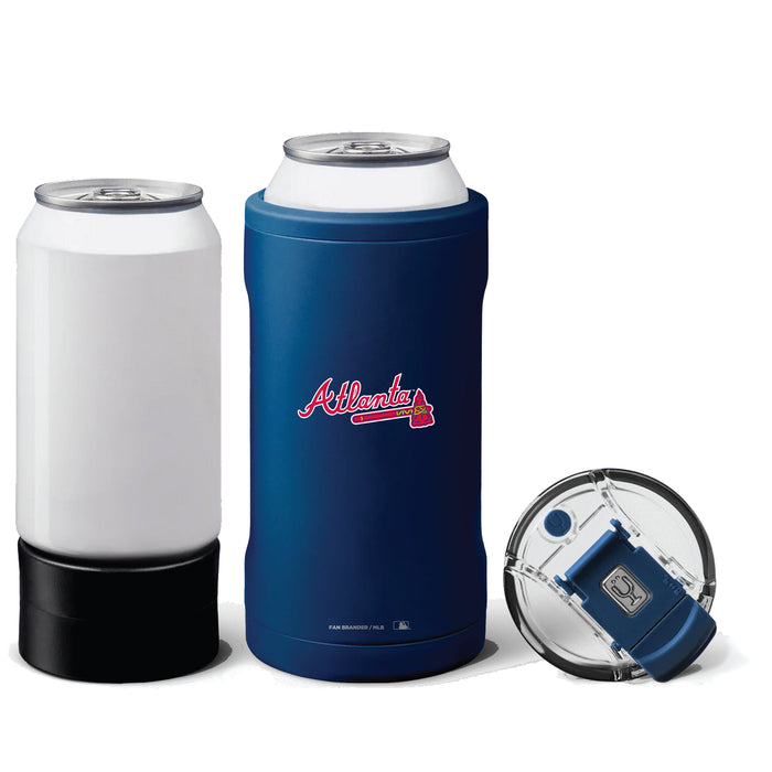 BruMate Hopsulator Trio 3-in-1 Insulated Can Cooler with Atlanta Braves Wordmark Logo