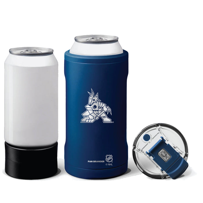 BruMate Hopsulator Trio 3-in-1 Insulated Can Cooler with Arizona Coyotes Primary Etched Logo