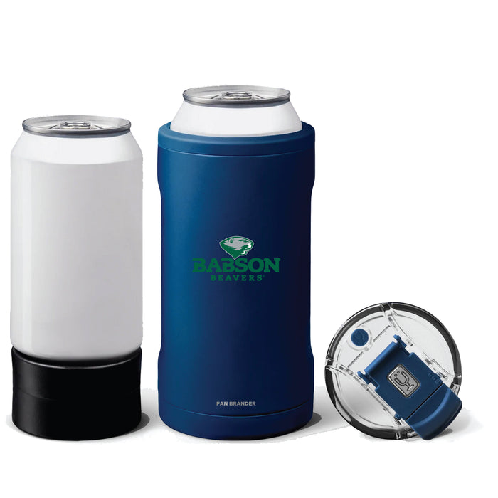 BruMate Hopsulator Trio 3-in-1 Insulated Can Cooler with Babson University Primary Logo