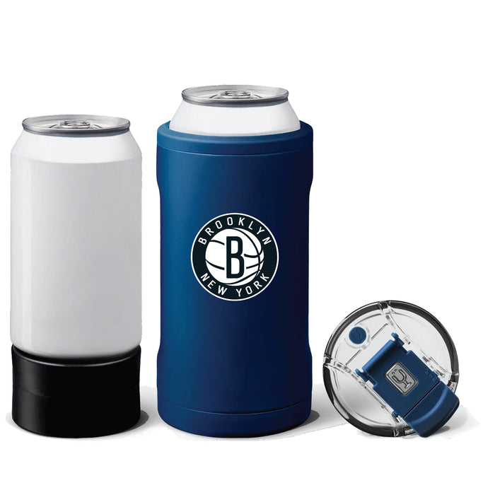 BruMate Hopsulator Trio 3-in-1 Insulated Can Cooler with Brooklyn Nets Secondary Logo