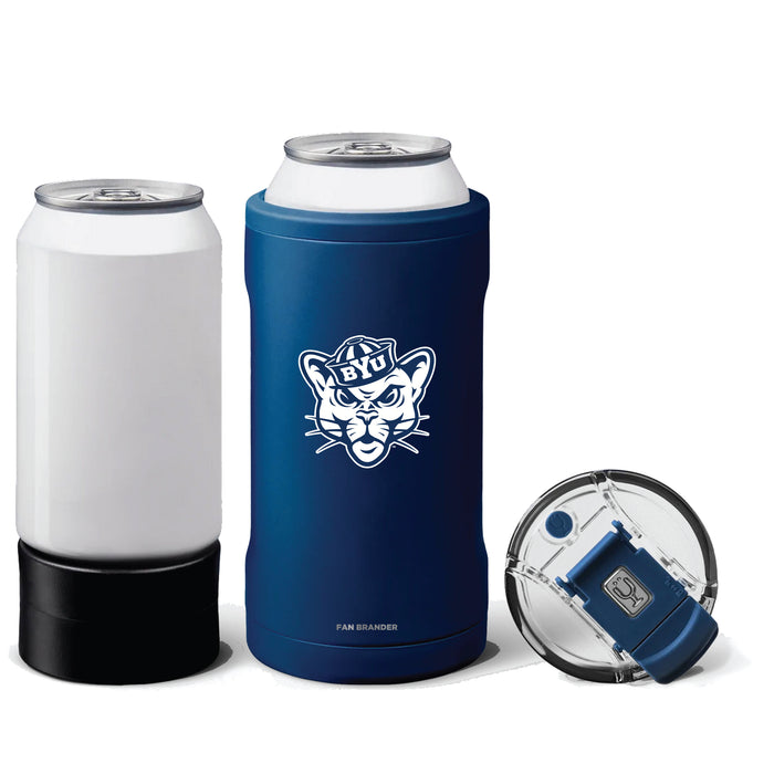 BruMate Hopsulator Trio 3-in-1 Insulated Can Cooler with Brigham Young Cougars Secondary Logo