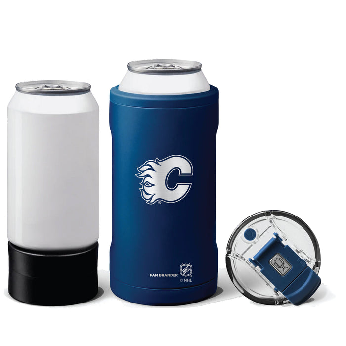 BruMate Hopsulator Trio 3-in-1 Insulated Can Cooler with Calgary Flames Primary Etched Logo