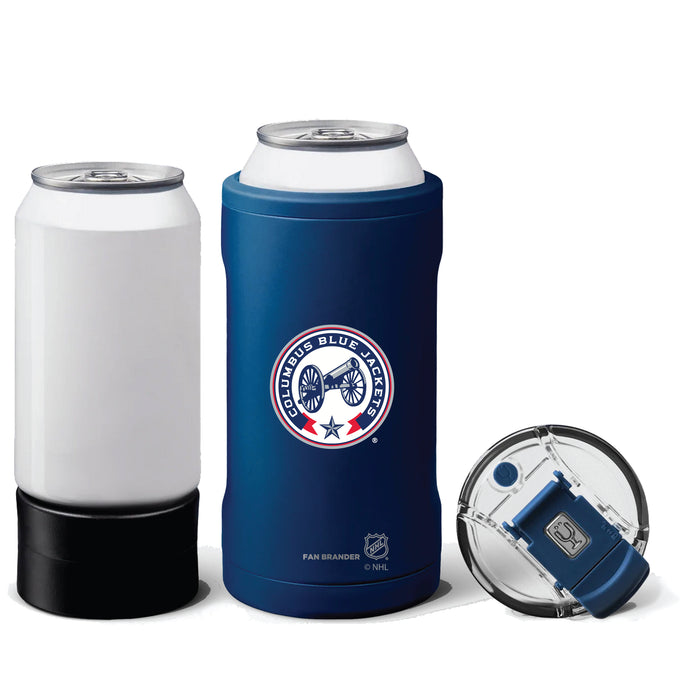 BruMate Hopsulator Trio 3-in-1 Insulated Can Cooler with Columbus Blue Jackets Secondary Logo