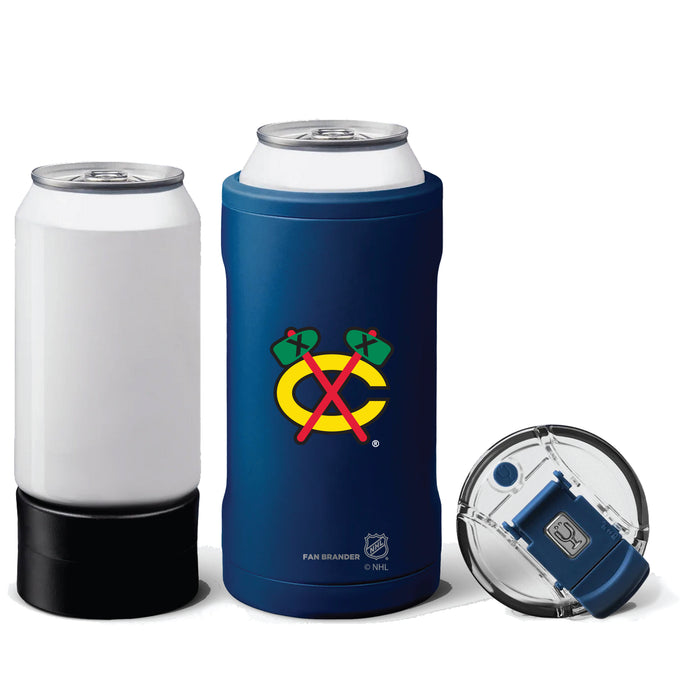 BruMate Hopsulator Trio 3-in-1 Insulated Can Cooler with Chicago Blackhawks Secondary Logo