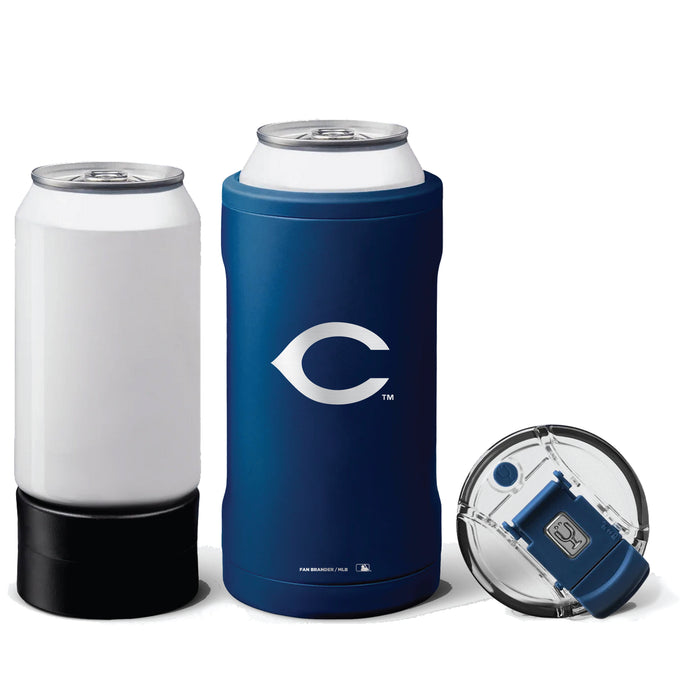 BruMate Hopsulator Trio 3-in-1 Insulated Can Cooler with Cincinnati Reds Secondary Etched Logo