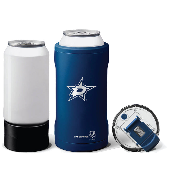 BruMate Hopsulator Trio 3-in-1 Insulated Can Cooler with Dallas Stars Primary Etched Logo