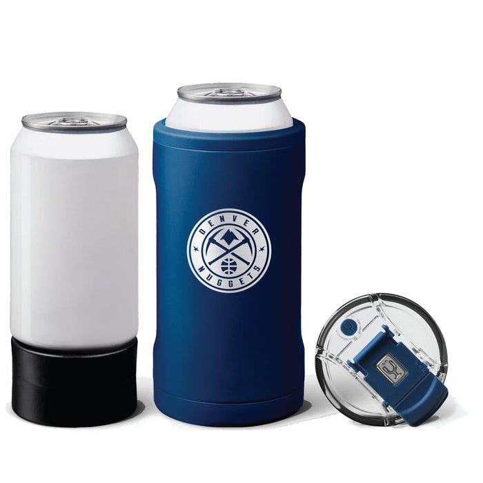 BruMate Hopsulator Trio 3-in-1 Insulated Can Cooler with Denver Nuggets Etched Primary Logo