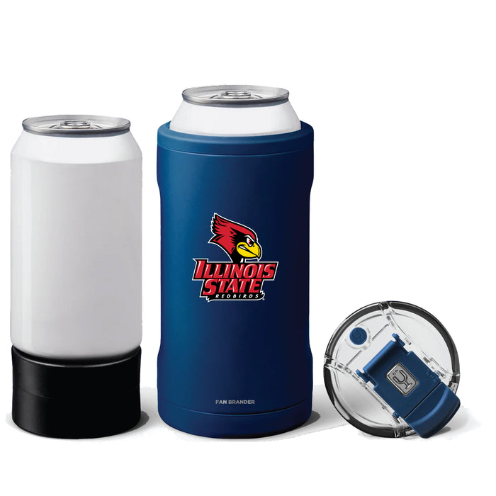 BruMate Hopsulator Trio 3-in-1 Insulated Can Cooler with Illinois State Redbirds Secondary Logo