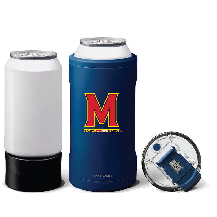 BruMate Hopsulator Trio 3-in-1 Insulated Can Cooler with Maryland Terrapins Primary Logo