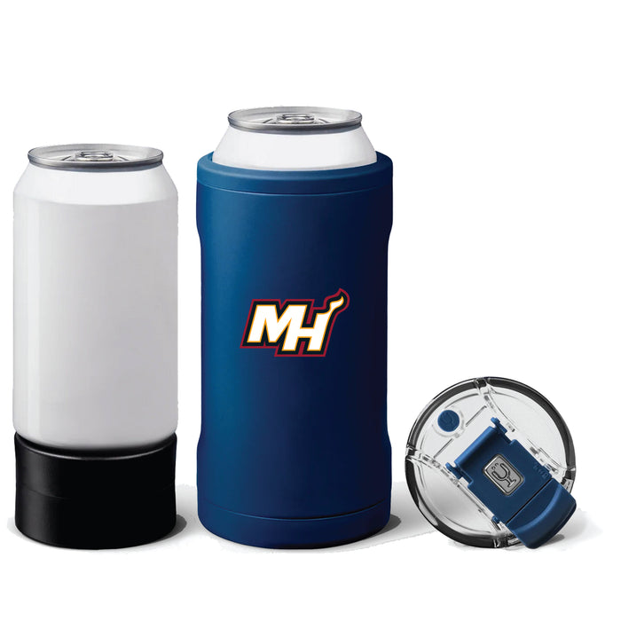 BruMate Hopsulator Trio 3-in-1 Insulated Can Cooler with Miami Heat Secondary Logo