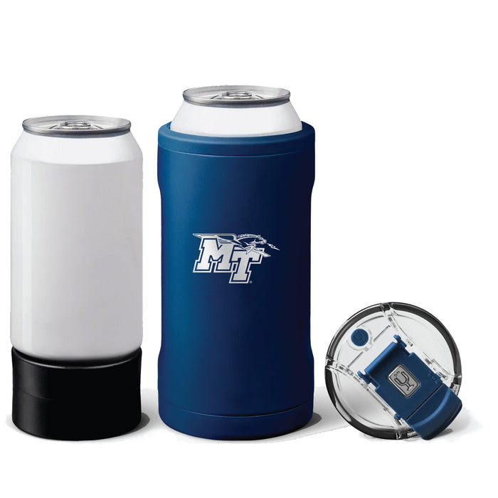 BruMate Hopsulator Trio 3-in-1 Insulated Can Cooler with Middle Tennessee State Blue Raiders Primary Logo