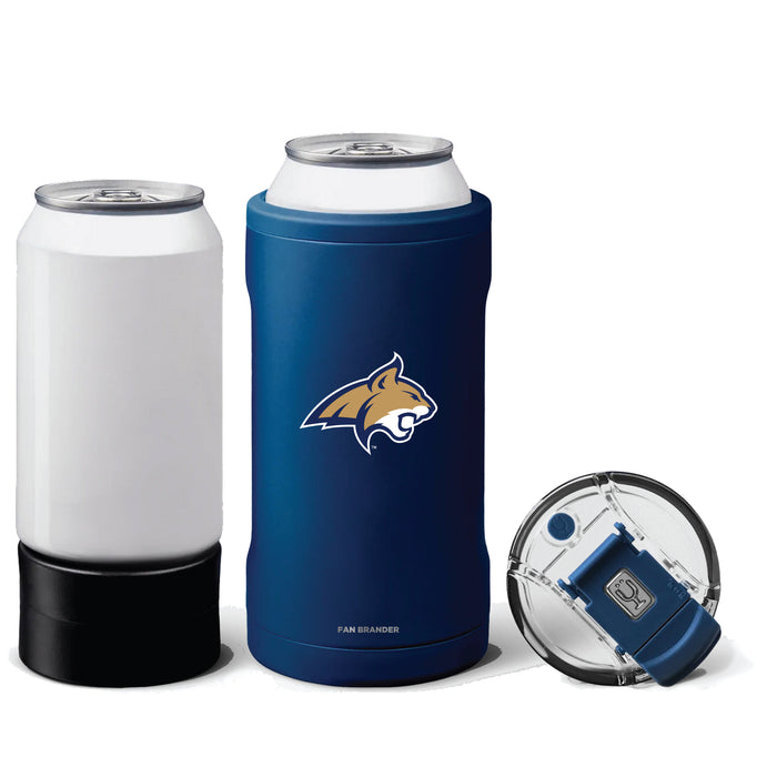 BruMate Hopsulator Trio 3-in-1 Insulated Can Cooler with Montana State Bobcats Primary Logo