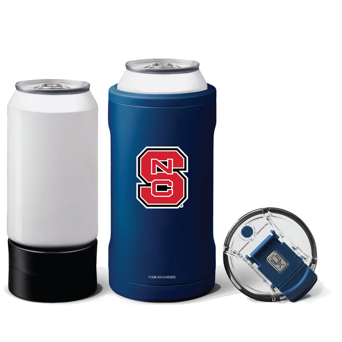 BruMate Hopsulator Trio 3-in-1 Insulated Can Cooler with NC State Wolfpack Primary Logo