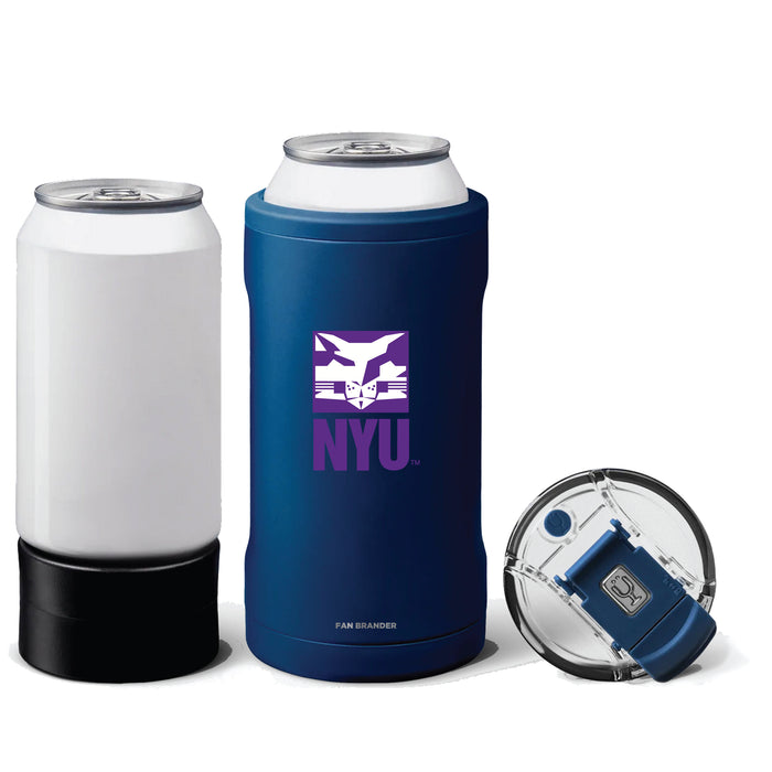 BruMate Hopsulator Trio 3-in-1 Insulated Can Cooler with NYU Secondary Logo