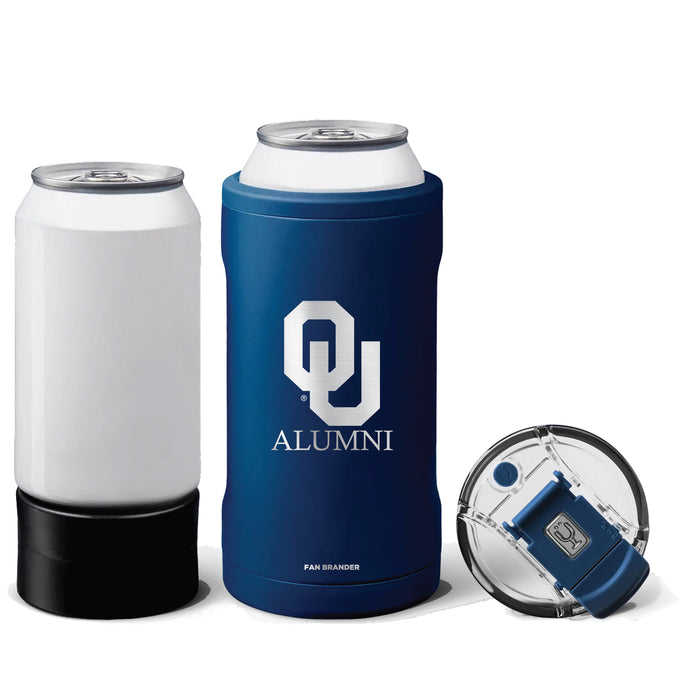 BruMate Hopsulator Trio 3-in-1 Insulated Can Cooler with Oklahoma Sooners Primary Logo