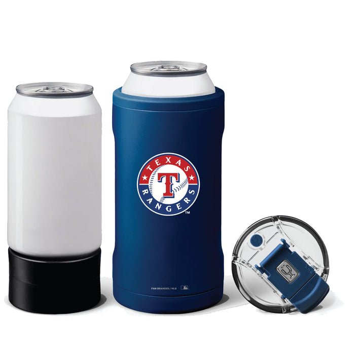 BruMate Hopsulator Trio 3-in-1 Insulated Can Cooler with Texas Rangers Primary Logo