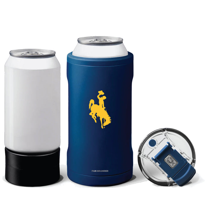 BruMate Hopsulator Trio 3-in-1 Insulated Can Cooler with Wyoming Cowboys Primary Logo