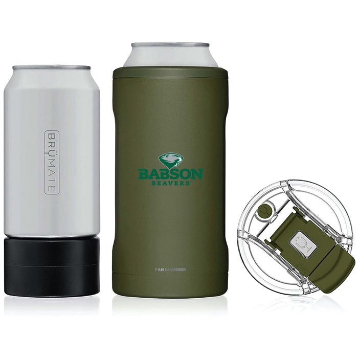 BruMate Hopsulator Trio 3-in-1 Insulated Can Cooler with Babson University Primary Logo