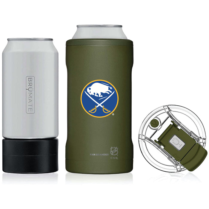 BruMate Hopsulator Trio 3-in-1 Insulated Can Cooler with Buffalo Sabres Primary Logo