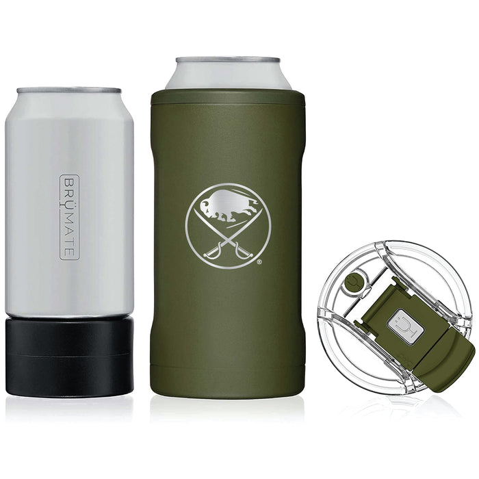 BruMate Hopsulator Trio 3-in-1 Insulated Can Cooler with Buffalo Sabres Primary Logo