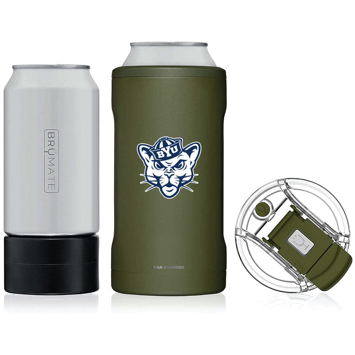 BruMate Hopsulator Trio 3-in-1 Insulated Can Cooler with Brigham Young Cougars Secondary Logo