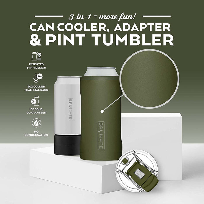 BruMate Hopsulator Trio 3-in-1 Insulated Can Cooler with Texas Rangers Wordmark Logo