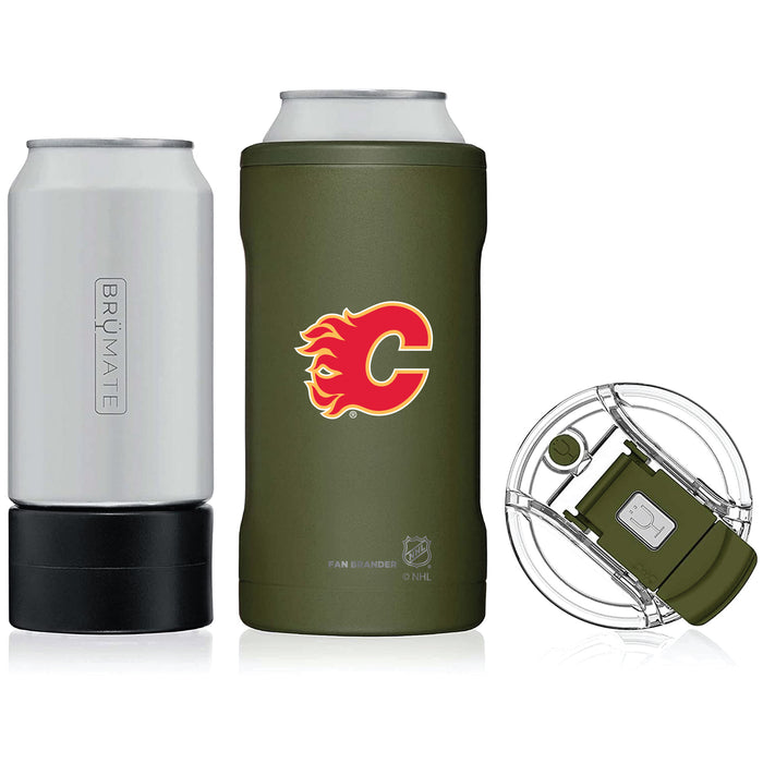 BruMate Hopsulator Trio 3-in-1 Insulated Can Cooler with Calgary Flames Primary Logo