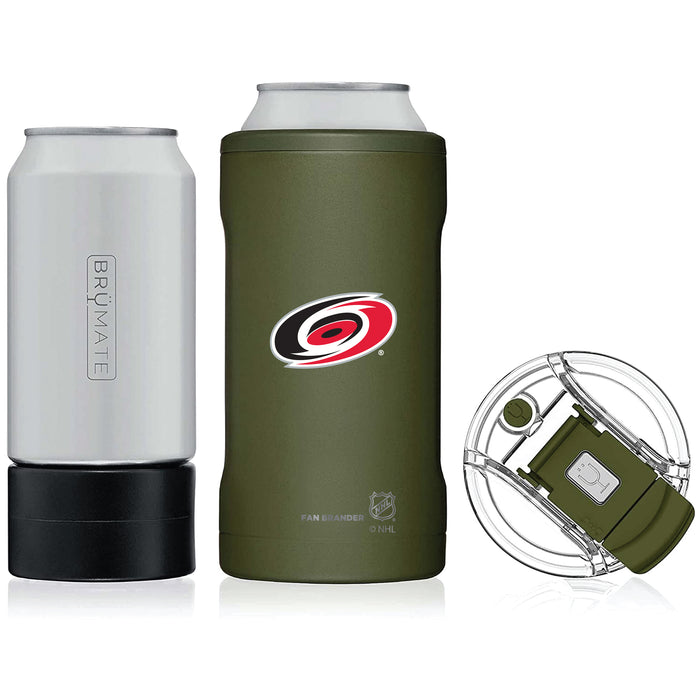 BruMate Hopsulator Trio 3-in-1 Insulated Can Cooler with Carolina Hurricanes Primary Logo