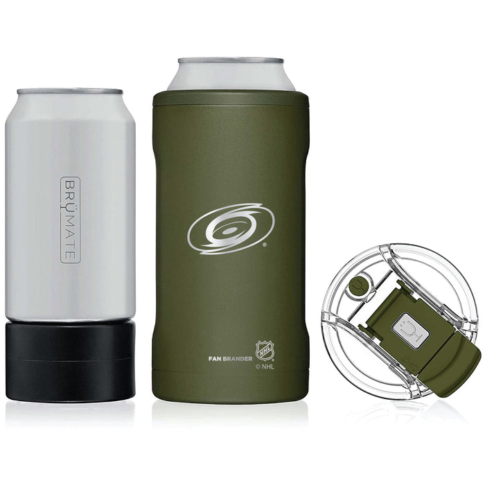 BruMate Hopsulator Trio 3-in-1 Insulated Can Cooler with Carolina Hurricanes Primary Etched Logo