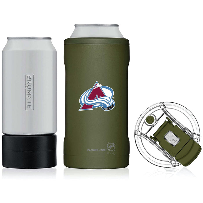 BruMate Hopsulator Trio 3-in-1 Insulated Can Cooler with Colorado Avalanche Primary Logo