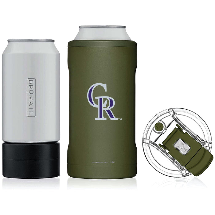 BruMate Hopsulator Trio 3-in-1 Insulated Can Cooler with Colorado Rockies Primary Logo