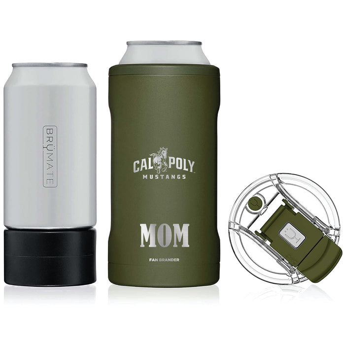 BruMate Hopsulator Trio 3-in-1 Insulated Can Cooler with Cal Poly Mustangs Primary Logo