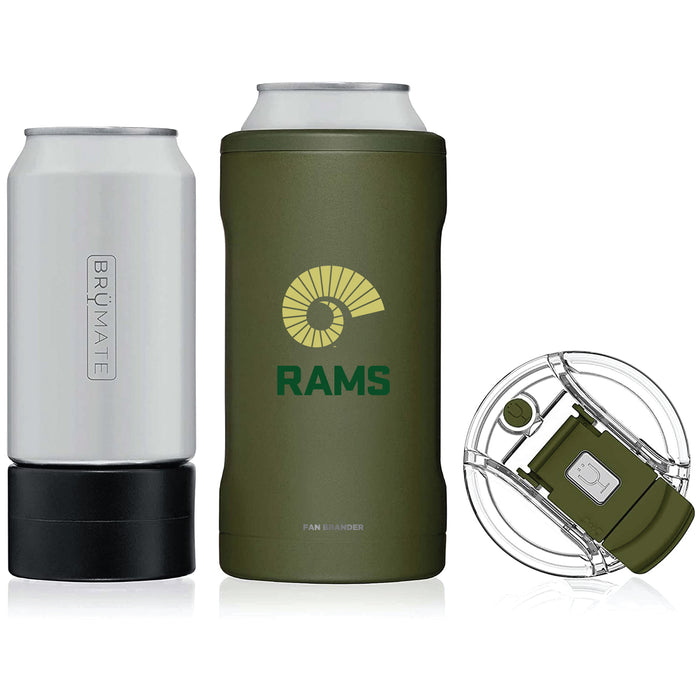 BruMate Hopsulator Trio 3-in-1 Insulated Can Cooler with Colorado State Rams Secondary Logo