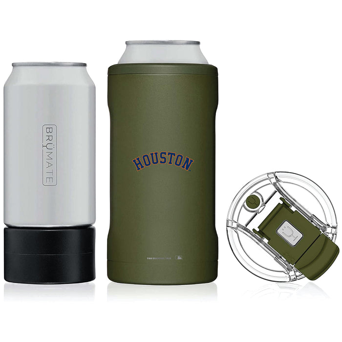 BruMate Hopsulator Trio 3-in-1 Insulated Can Cooler with Houston Astros Wordmark Logo
