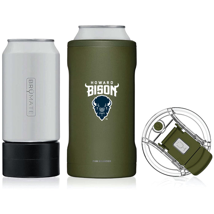 BruMate Hopsulator Trio 3-in-1 Insulated Can Cooler with Howard Bison Primary Logo