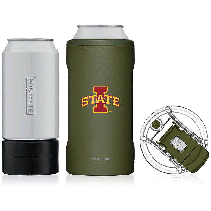 BruMate Hopsulator Trio 3-in-1 Insulated Can Cooler with Iowa State Cyclones Primary Logo