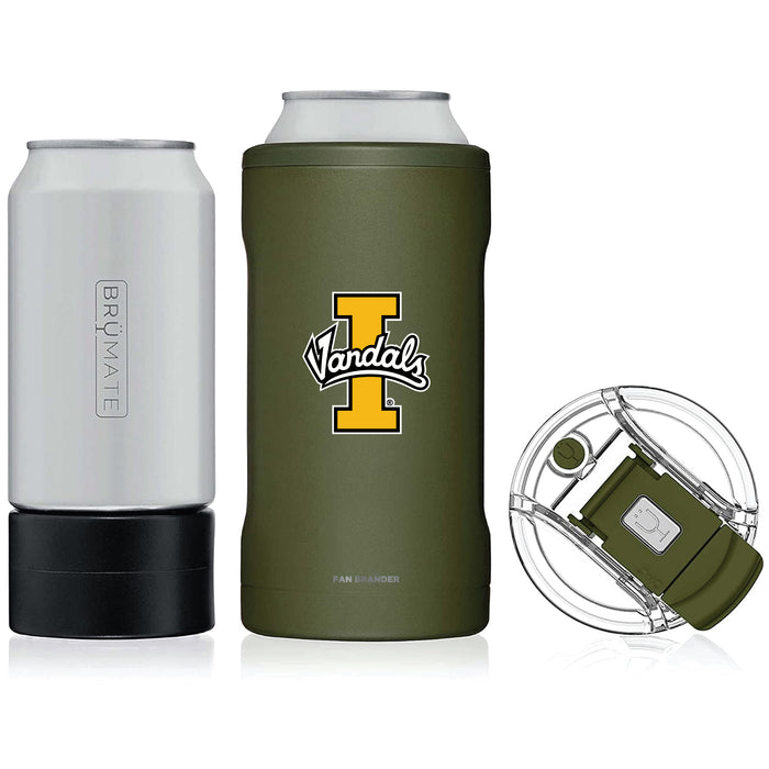 BruMate Hopsulator Trio 3-in-1 Insulated Can Cooler with Idaho Vandals Primary Logo