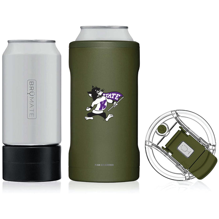 BruMate Hopsulator Trio 3-in-1 Insulated Can Cooler with Kansas State Wildcats Secondary Logo