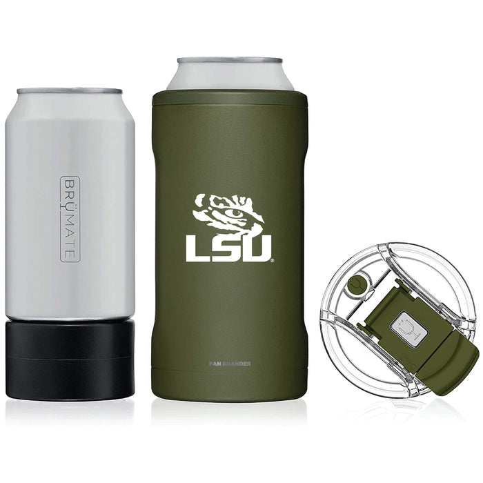 BruMate Hopsulator Trio 3-in-1 Insulated Can Cooler with LSU Tigers Secondary Logo