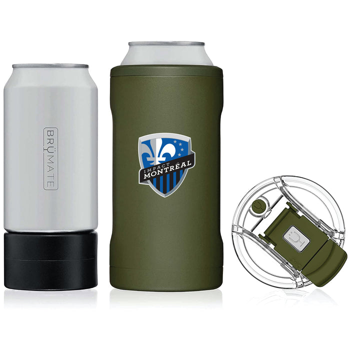 BruMate Hopsulator Trio 3-in-1 Insulated Can Cooler with Montreal Impact Primary Logo