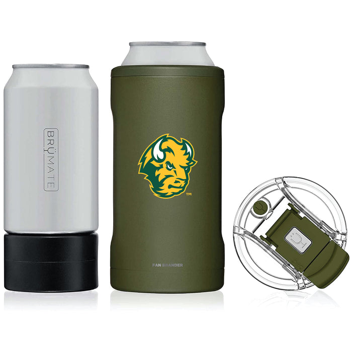 BruMate Hopsulator Trio 3-in-1 Insulated Can Cooler with North Dakota State Bison Secondary Logo
