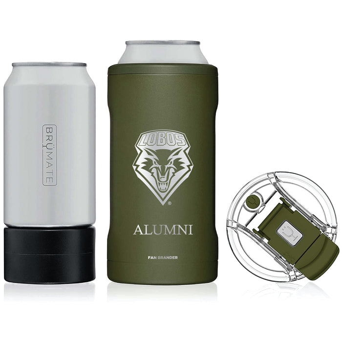 BruMate Hopsulator Trio 3-in-1 Insulated Can Cooler with New Mexico Lobos Primary Logo
