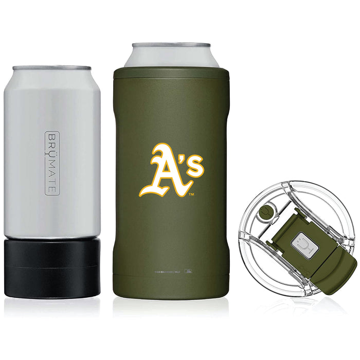 BruMate Hopsulator Trio 3-in-1 Insulated Can Cooler with Oakland Athletics Primary Logo