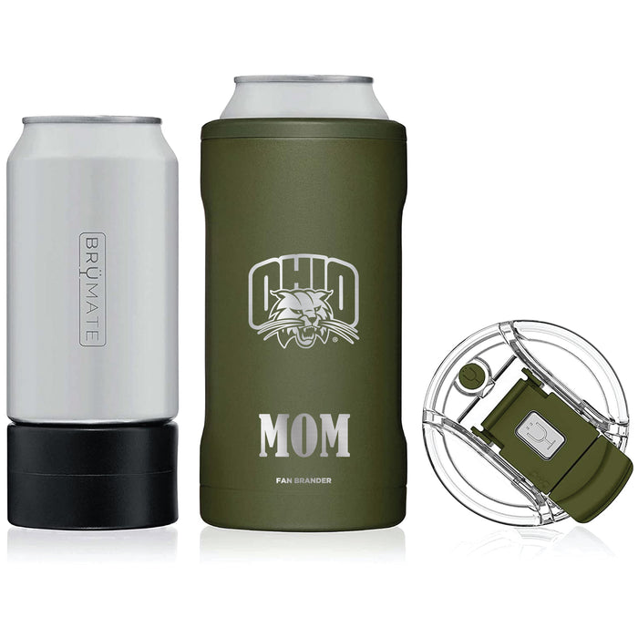 BruMate Hopsulator Trio 3-in-1 Insulated Can Cooler with Ohio University Bobcats Primary Logo