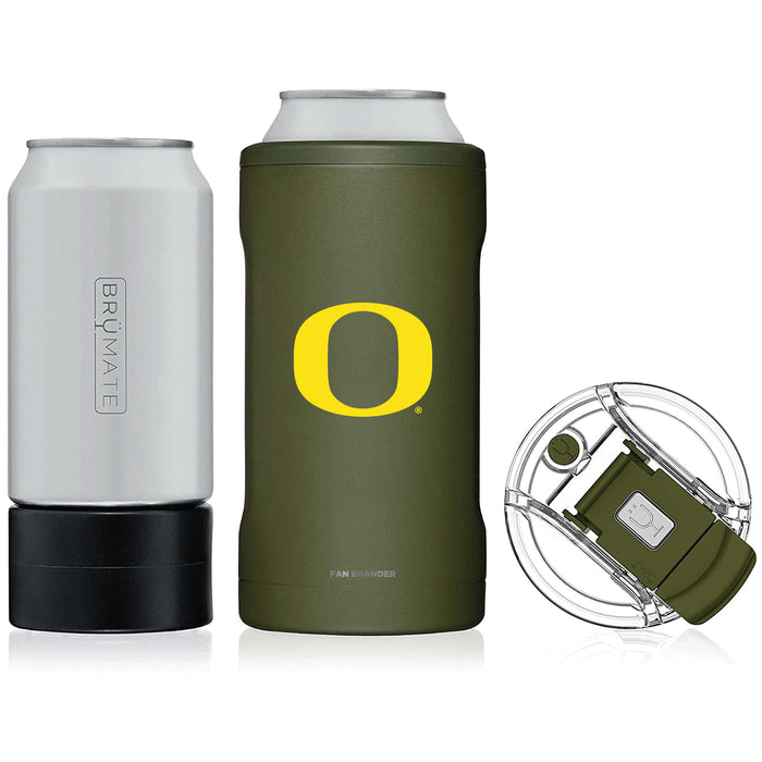 BruMate Hopsulator Trio 3-in-1 Insulated Can Cooler with Oregon Ducks Primary Logo