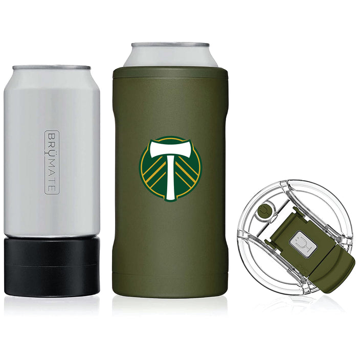 BruMate Hopsulator Trio 3-in-1 Insulated Can Cooler with Portland Timbers Primary Logo